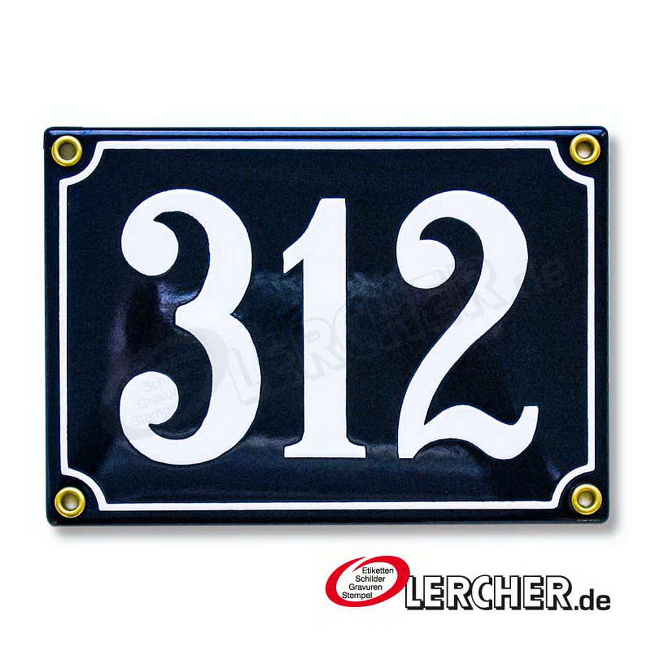 Elegante Emaille Straßenschild 33x8 cm